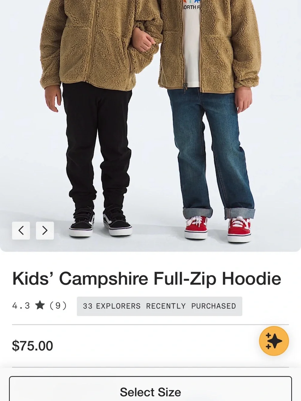 The North Face Kids' Campshire Earless Full-Zip Hoodie